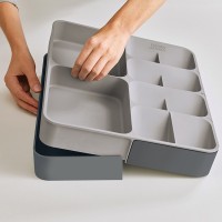 Organizador de Talheres e Gadgets Extensível – Cinza – DrawerStore – Joseph Joseph