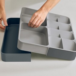 Organizador de Talheres e Gadgets Extensível – Cinza – DrawerStore – Joseph Joseph