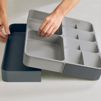 Organizador de Talheres e Gadgets Extensível – Cinza – DrawerStore – Joseph Joseph
