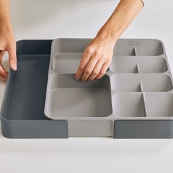 Organizador de Talheres e Gadgets Extensível – Cinza – DrawerStore – Joseph Joseph