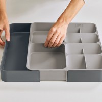 Organizador de Talheres e Gadgets Extensível – Cinza – DrawerStore – Joseph Joseph