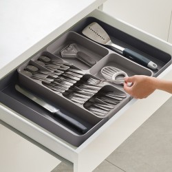 Organizador de Talheres e Gadgets Extensível – Cinza – DrawerStore – Joseph Joseph
