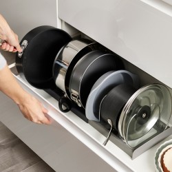 Organizador Extensível para Panelas – Cinza – DrawerStore – Joseph Joseph