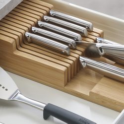 Organizador de Facas de 2 Níveis Grande – Bamboo – Drawerstore – Joseph Joseph