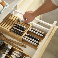 Organizador de Facas de 2 Níveis Grande – Bamboo – Drawerstore – Joseph Joseph