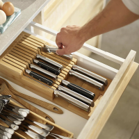 Organizador de Facas de 2 Níveis Grande – Bamboo – Drawerstore – Joseph Joseph