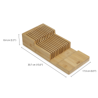 Organizador de Facas de 2 Níveis Grande – Bamboo – Drawerstore – Joseph Joseph