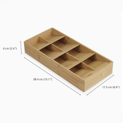 Organizador de Talheres Compacto Grande – Bamboo – DrawerStore – Joseph Joseph