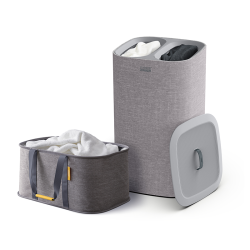 Conjunto de 2 Cestos para Roupa – Cinza – Love Laundry – Joseph Joseph