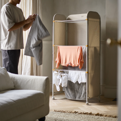 Estendal de 3 Níveis com Biombo – Beje Claro – Eclipse – Joseph Joseph