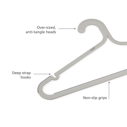 Conjunto de 5 Cabides Anti-emaranhamento – Cru – Orderly – Joseph Joseph