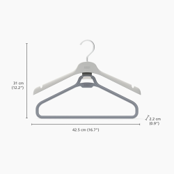 Conjunto de 2 Cabides para Peças Compridas – Beje Claro – Orderly – Joseph Joseph