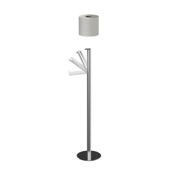 Suporte para Rolos de Papel Higiénico 2 em 1 – Inox – Easystore Luxe – Joseph Joseph