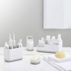 Suporte Grande para Escova de Dentes – Cinza Branco e Cinza – Joseph Joseph