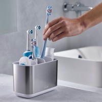 Suporte para Escovas de Dentes Grande – Inox – Easystore – Joseph Joseph