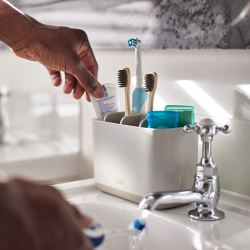 Suporte Grande para Escovas de Dentes – Cru – Easystore – Joseph Joseph