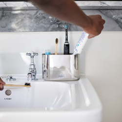 Organizador Grande para Escovas de Dentes – Inox – Easystore Luxe – Joseph Joseph