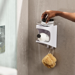 Prateleira de Duche Compacta com 2 Níveis – Branco – Capsule – Joseph Joseph