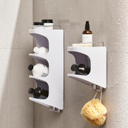 Prateleira de Duche Compacta com 2 Níveis – Branco – Capsule – Joseph Joseph