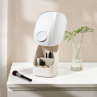 Espelho de Mesa com Organizador de Cosméticos – Creme – Viva – Joseph Joseph