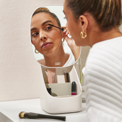 Espelho de Mesa com Organizador de Cosméticos – Creme – Viva – Joseph Joseph