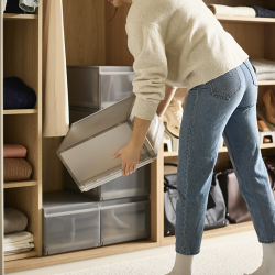 Conjunto de 6 Caixas de Arrumação para Sapatos – Cinza – Shoecase – Joseph Joseph