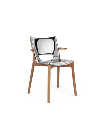 Silla Poêle con Reposabrazos Inox