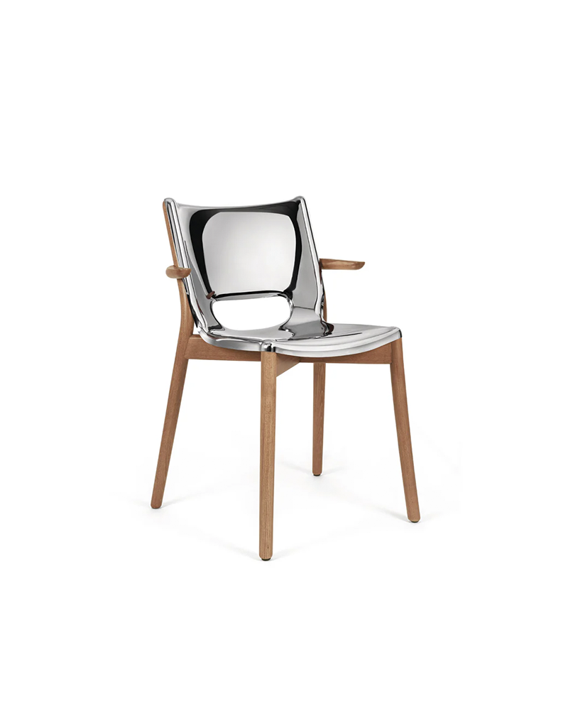 Silla Poêle con Reposabrazos Inox