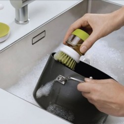 Escova Com Distribuidor - Palm Scrub Branco E Verde - Joseph Joseph