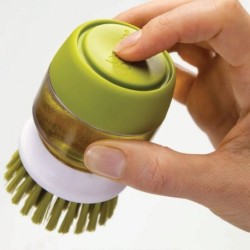 Escova Com Distribuidor - Palm Scrub Branco E Verde - Joseph Joseph