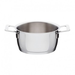 Tacho com Duas Pegas 16Cm - Pots And Pans Prata - A Di Alessi
