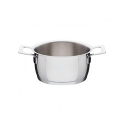Tacho com Duas Pegas 16Cm - Pots And Pans Prata - A Di Alessi