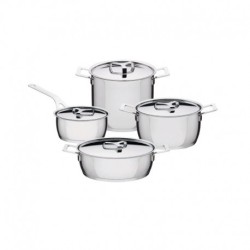 Tacho com Duas Pegas 16Cm - Pots And Pans Prata - A Di Alessi