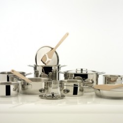 Tacho com Duas Pegas 16Cm - Pots And Pans Prata - A Di Alessi