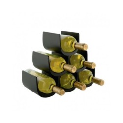 Garrafeira Modular (6 Garrafas) Preto - Noè - Alessi