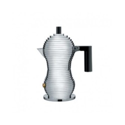 Cafeteira para Café Expresso 70ml - Pulcina Cinza E Preto - Alessi