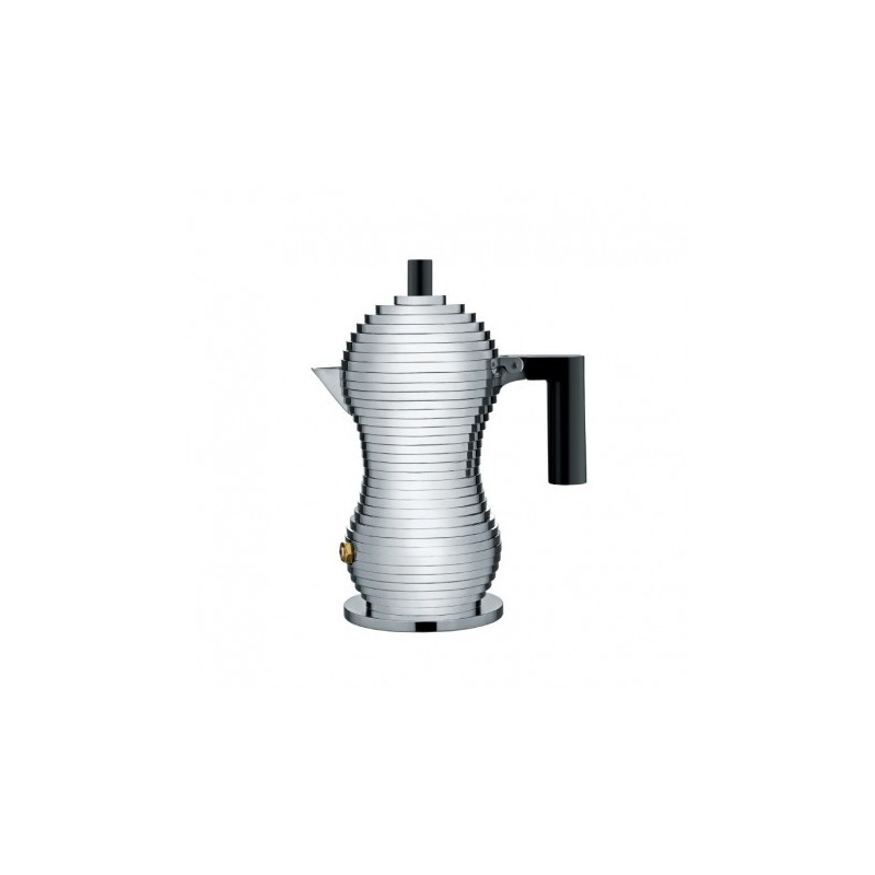 Cafeteira para Café Expresso 70ml - Pulcina Cinza E Preto - Alessi