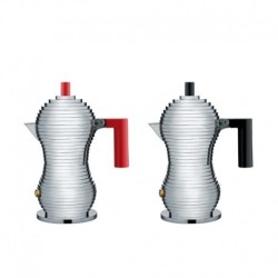 Cafeteira para Café Expresso 70ml - Pulcina Cinza E Preto - Alessi