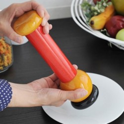 Moinho de Sal, Pimenta e Especiarias em Madeira Preto, Vermelho E Amarelo - Alessi