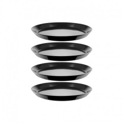 Conjunto de 4 Pratos Preto - Tonale - Alessi