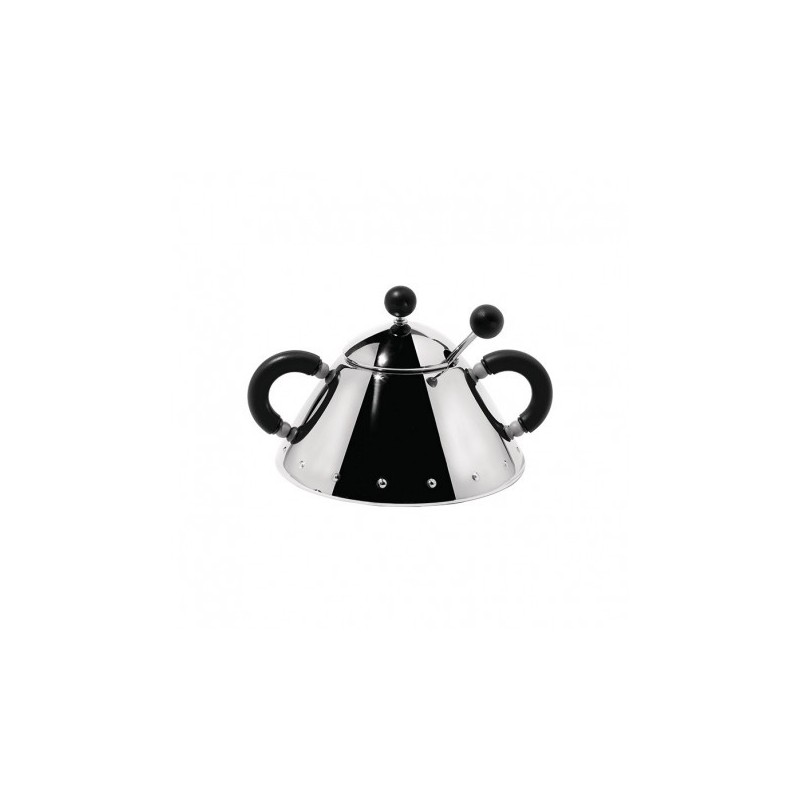 Açucareiro com Colher Preto - 9097 - Alessi