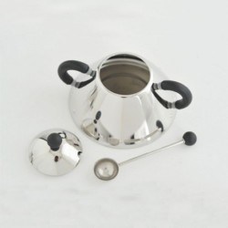 Açucareiro com Colher Preto - 9097 - Alessi
