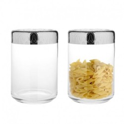 Frasco com Tampa Hermética 1lt - Dressed Prata - Alessi