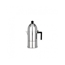 Cafeteira para Café Expresso 150ml - La Cupola Prateado E Preto - A Di Alessi