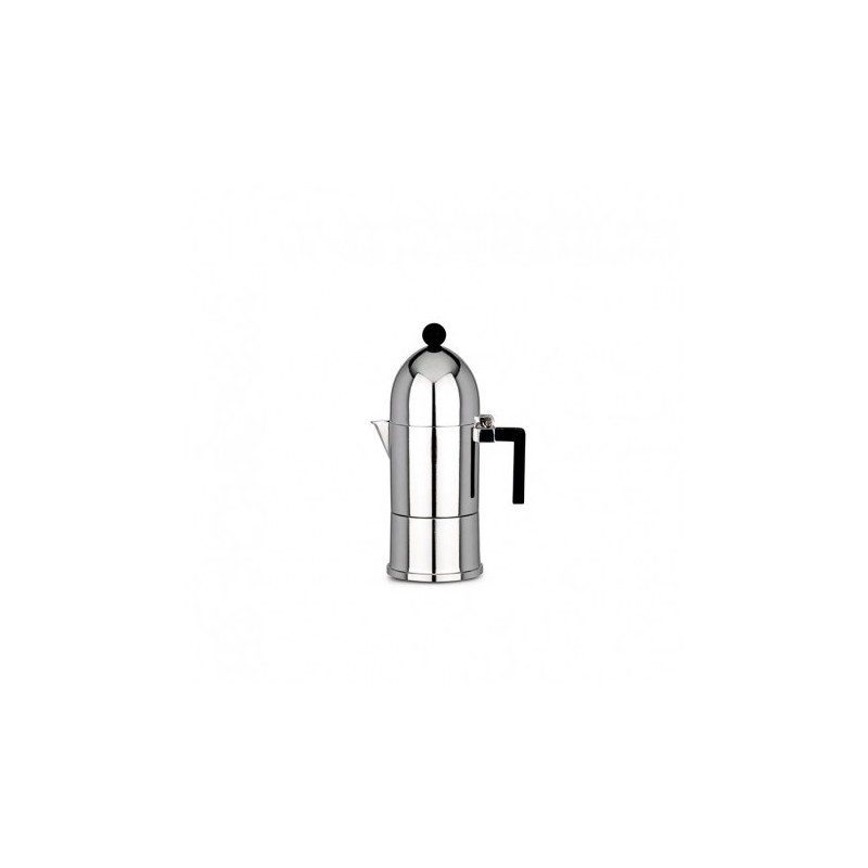Cafeteira para Café Expresso 150ml - La Cupola Prateado E Preto - A Di Alessi