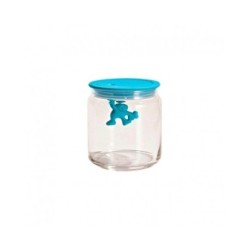 Frasco com Tampa Hermética Azul 700ml - Gianni a little man holding on tight - A Di Alessi