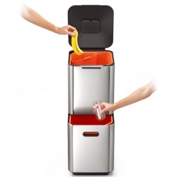 Balde do Lixo 40L Inox - Totem Compact - Joseph Joseph