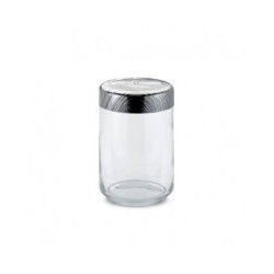 Recipiente Vidro Hermético 1Lt - Veneer Prata - Alessi