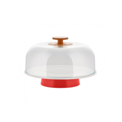 Prato para Bolo com Campânula Vermelho - Mattina - Alessi