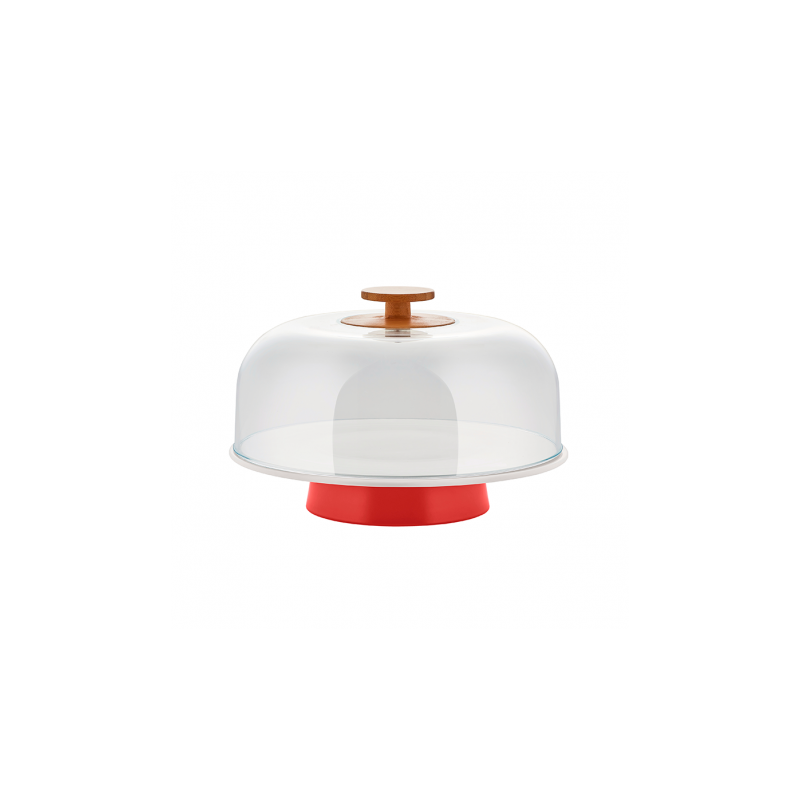 Prato para Bolo com Campânula Vermelho - Mattina - Alessi